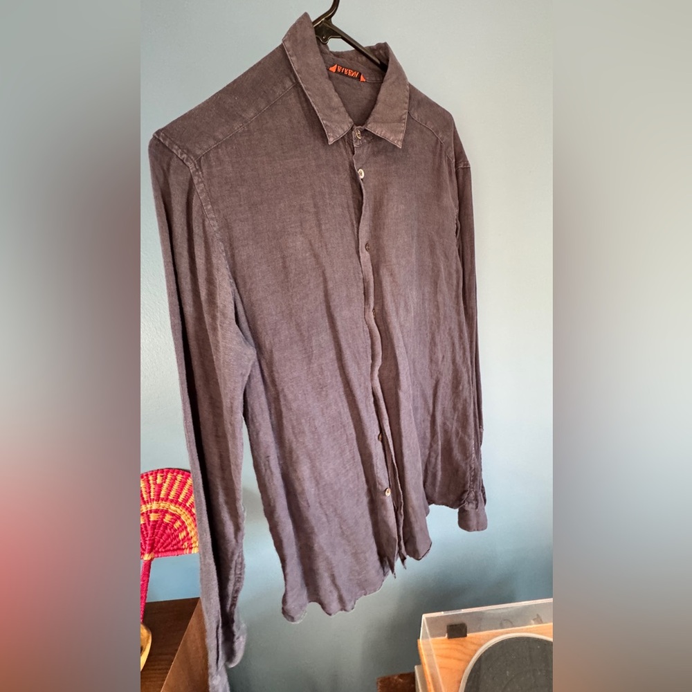 Barena blue Button-Up linen Shirt